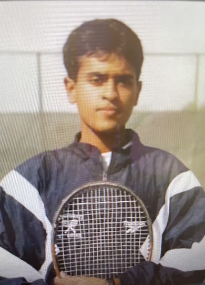 Young Vivek Ramaswamy, the tennis player